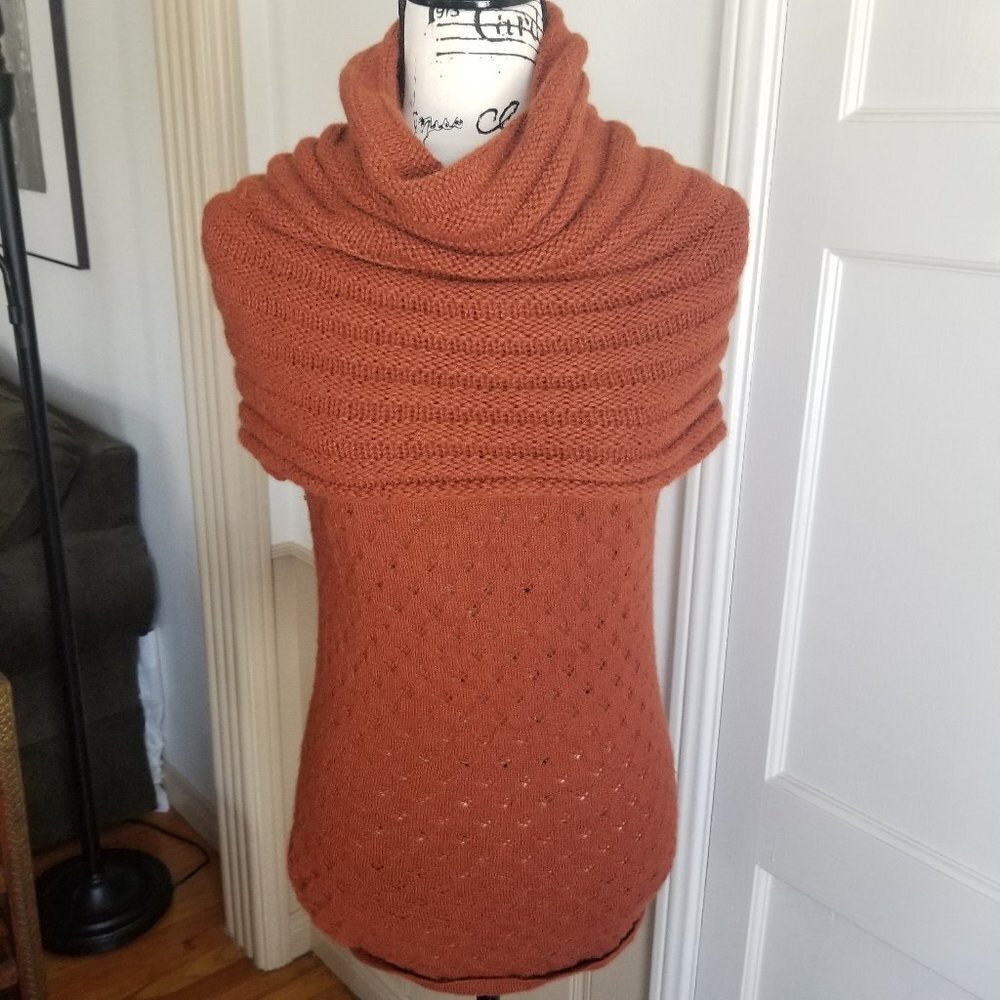 Catherine Malandring Orange Cowl Neck Sweater